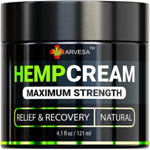 natural hemp cream for muscles, joints, foot, back with hemp, arnica, turmeric - natural hemp oil extract gel - made in the usa, 3.9oz