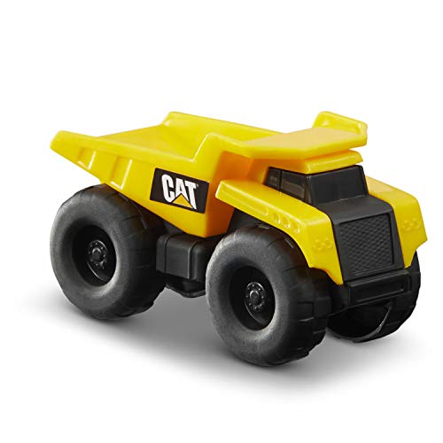 CAT Construction Toys, Little Machines 5pk Truck Toy Set, Includes Dump Truck, Front Loader, Bulldozer, Backhoe, and Excavator Vehicles with Moving Parts, Cake Toppers Ages 3+