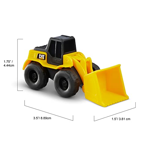 CAT Construction Toys, Little Machines 5pk Truck Toy Set, Includes Dump Truck, Front Loader, Bulldozer, Backhoe, and Excavator Vehicles with Moving Parts, Cake Toppers Ages 3+