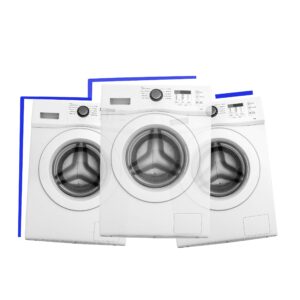 Ideaworks Washing Machine Antivibration pads - Washing Machine Stabilizer - Anti-Walk Dryer & Washer Vibration Pads - Silent Feet Non-Vibrant - Sleeker Design than Washing Machine Stand or Mat - White