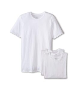 calvin klein men`s cotton crew neck classic fit t-shirts 3 pack (white(np2205-100)/white, medium)