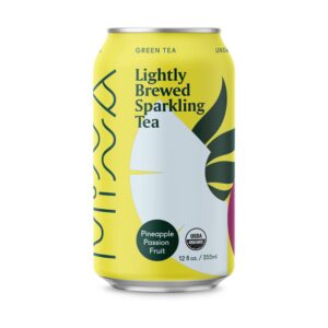 minna organic sparkling tropical green tea, 12 fz