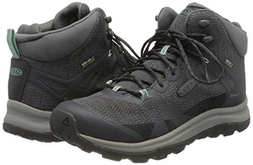 KEEN Women's Terradora 2 Waterproof Mid Height Hiking Boots, Magnet/Ocean Wave, 9 Medium US, 9, 9