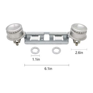 Double Burner Assembly WB16K10026 WB29K17 Double Stove Top Double Surface Burner Kit Replacement Compatible with General Electric Hot.point Gas Stove Range Assembly(2pack)