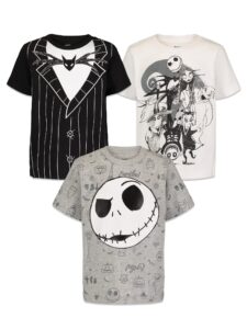 disney nightmare before christmas jack skellington oogie boogie sally little boys 3 pack t-shirts 7