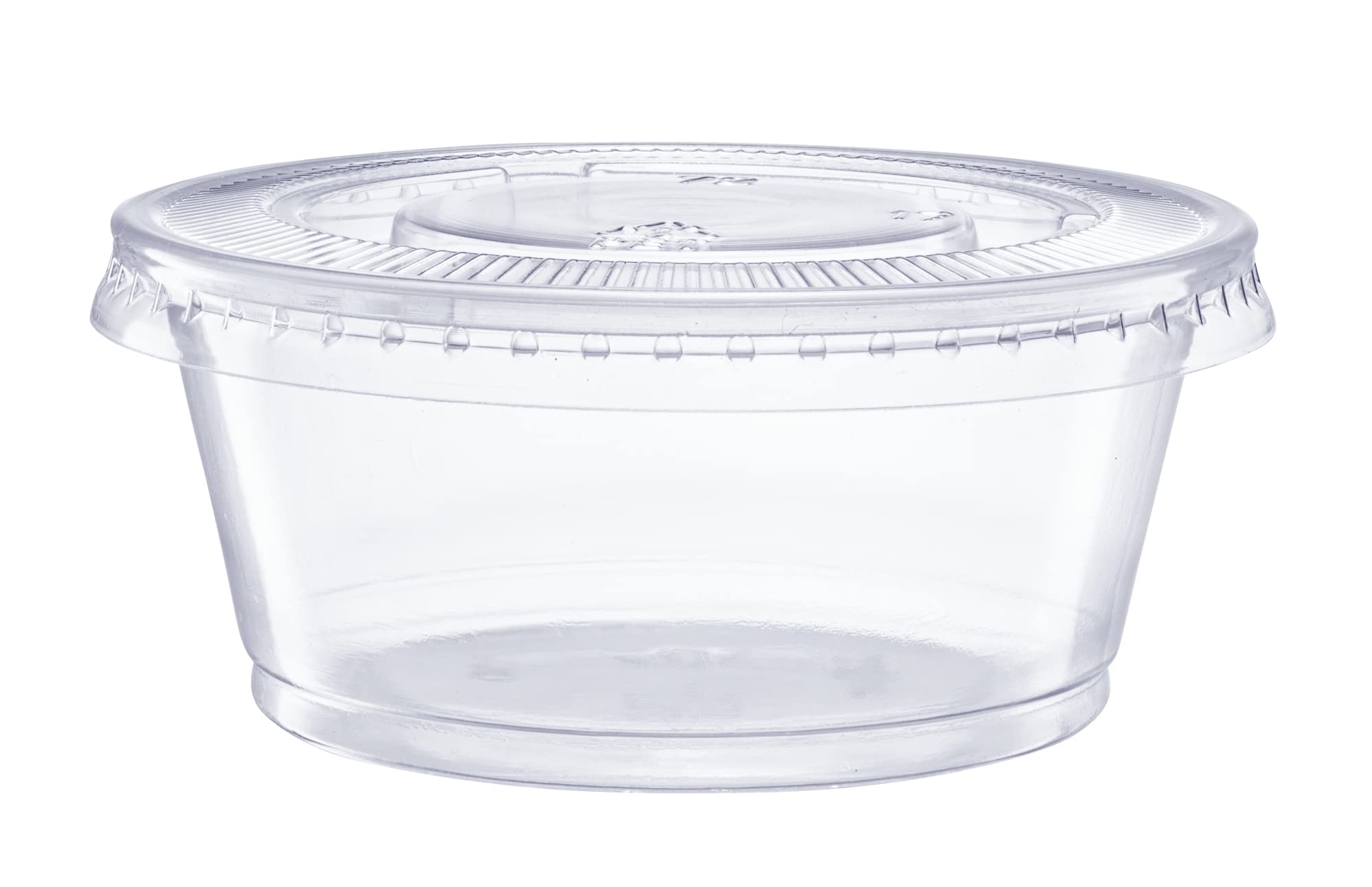 Comfy Package [200 Sets - 3.25 oz.] Plastic Disposable Portion Cups with Lids, Souffle Cups, Jello Cups