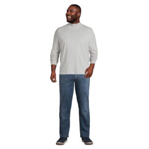 Lands' End Mens Long Sleeve Super-T Mockneck Gray Heather Regular Medium