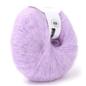 Popular Soft Mohair Knitting Angora Wool Yarn for DIY Knitting (with a Crochet)(violet)