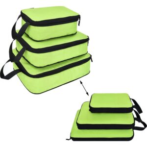 yzaoll compression packing cubes bags set for kids travel luggage packing organizers accessories gift 3pcs set green