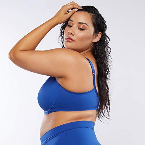 Savage X Fenty, Women's, Curvy Stretch Microfiber Unlined Bra, Emo Blue, 42C