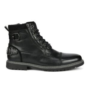 Bruno Marc Men's Motorcycle Boots Oxford Dress Boot,Black,Size 12,PHILLY_10