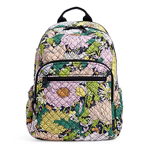 Vera Bradley women's Campus Backpack, Bookbag, Bloom Boom-Recycled Cotton, One Size