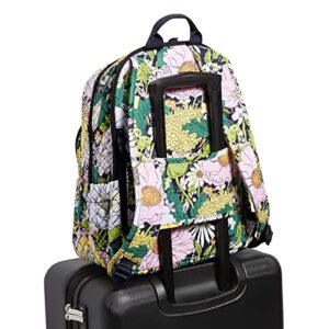 Vera Bradley women's Campus Backpack, Bookbag, Bloom Boom-Recycled Cotton, One Size