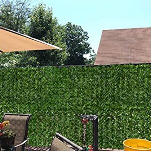 DearHouse Artificial Ivy Privacy Fence Wall Screen, 98.4x59in Artificial Hedges Fence and Faux Ivy Vine Leaf Decoration for Outdoor Garden Decor