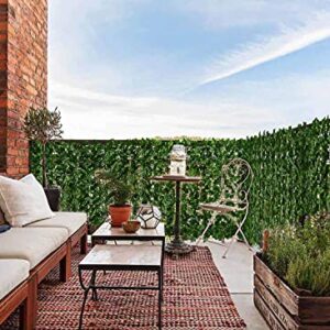 DearHouse Artificial Ivy Privacy Fence Wall Screen, 98.4x59in Artificial Hedges Fence and Faux Ivy Vine Leaf Decoration for Outdoor Garden Decor