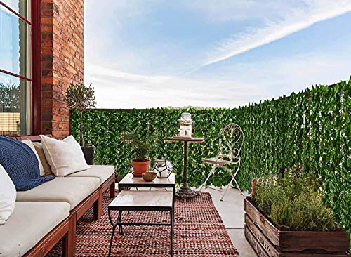 DearHouse Artificial Ivy Privacy Fence Wall Screen, 98.4x59in Artificial Hedges Fence and Faux Ivy Vine Leaf Decoration for Outdoor Garden Decor