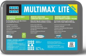 laticrete multimax lite one-step, polymer fortified, large & heavy tile mortar 25 lb. white