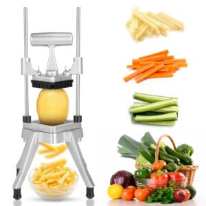 wichemi commercial vegetable chopper dicer commercial onion dicer cutter stainless steel vegetable fruit chopper french fry cutter heavy duty food dicer chopper for potatoes peppers mushrooms (3/8")