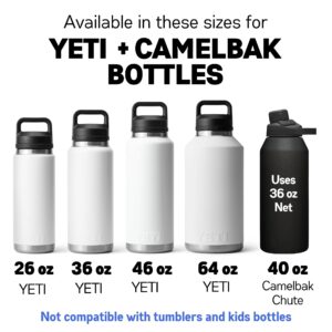 Gearproz Handle for YETI Rambler Bottles - Paracord Handle and Sling - from America's No. 1 in Water Bottle Carriers and Accessories - Prevents Dropping and Dents