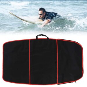 Jadeshay Surfboard Bag, 48x28 Inch Durable Polyester Bodyboard Carry Bag with Side Handle, Double Zipper & External Pocket, Suitable for Surfboard, Boogie Board, Red Stripe