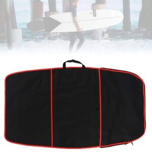 Jadeshay Surfboard Bag, 48x28 Inch Durable Polyester Bodyboard Carry Bag with Side Handle, Double Zipper & External Pocket, Suitable for Surfboard, Boogie Board, Red Stripe