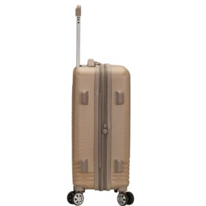 Rockland Star Trail Hardside Spinner Wheel Luggage, Champagne, 2-Piece Set (20/28)