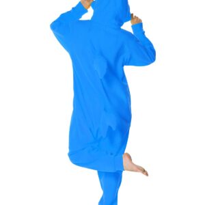 Markest Onesie Unisex Adult Pajamas Animal Blue Shark Cosplay Costume Sleepwear,M