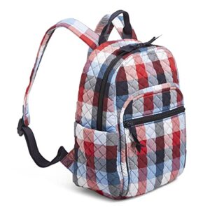 Vera Bradley Women's Cotton Small Backpack, Patriotic Plaid, One Size