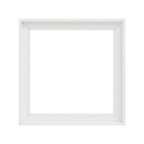 PIXY CANVAS Floater Frame 8x8 for 3/4 (0.75) inch Deep Canvas Paintings/Canvas Prints/Wood Canvas Panels/Wall Art/Wall Decor/Home Decor/Artwork (White, 8 x 8 inch, Square)