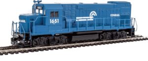 walthers trainline ho scale model emd gp15-1 - standard dc - conrail (blue, white) for unisex children