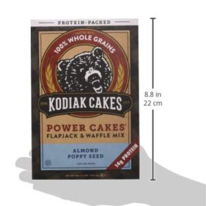 Kodiak Power Cakes, Pancake & Waffle Mix, Almond Poppyseed, High Protein,100% Whole Grains (Pack of 1)