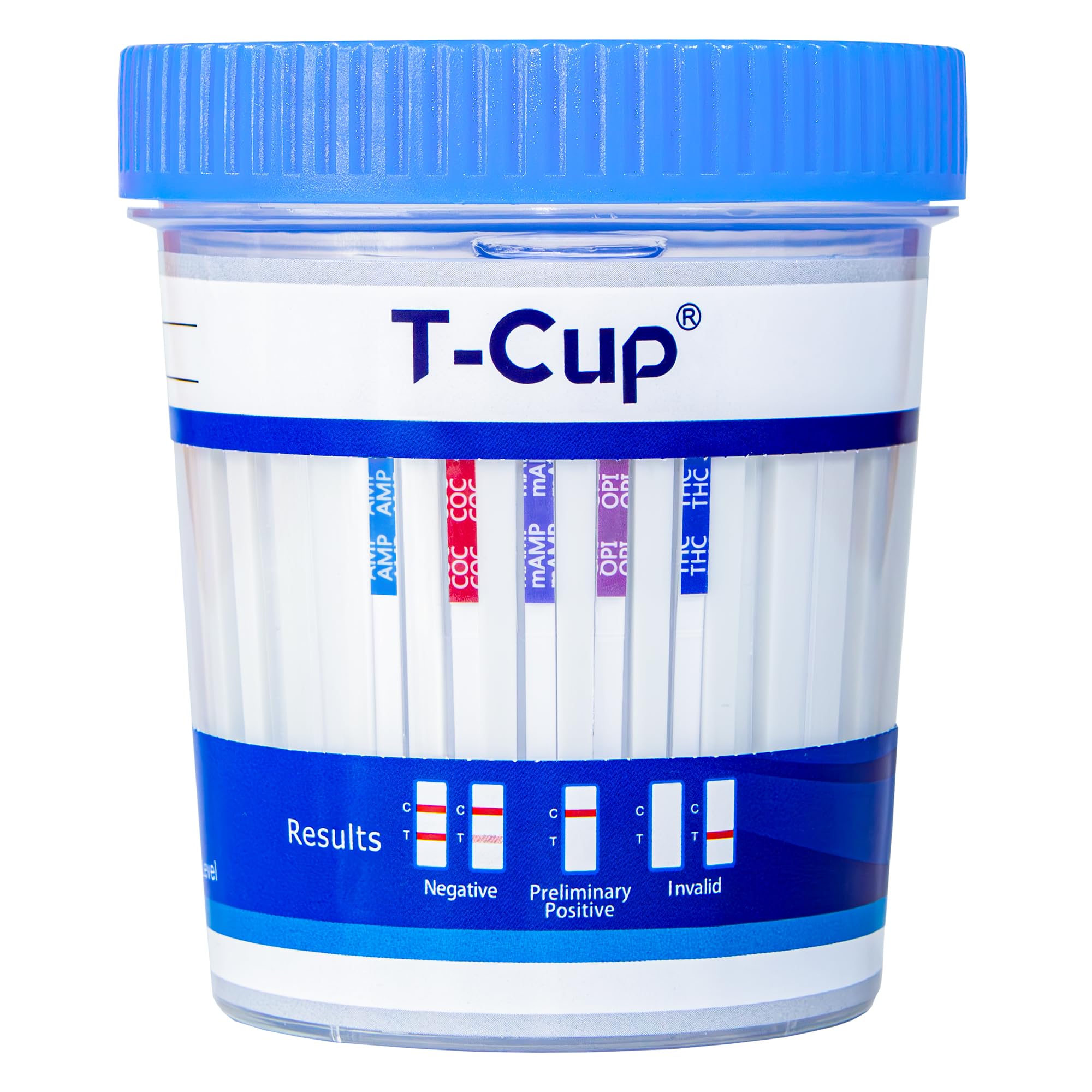 Prime Screen-5 Panel Multi Drug Urine Test Compact Cup (AMP,COC,mAMP/MET,OPI,THC) T-Cup -[10 Pack]-CDOA-254