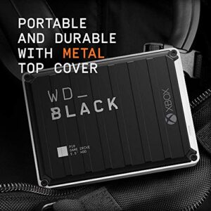 WD_BLACK 5TB P10 Game Drive for Xbox - 1-Month Xbox Game Pass, Portable External Hard Drive for On-The-Go Access To Your Xbox Game library - WDBA5G0050BBK-WESN