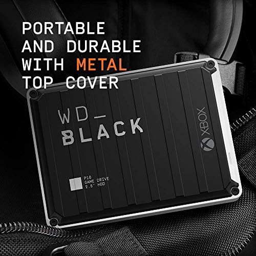 WD_BLACK 5TB P10 Game Drive for Xbox - 1-Month Xbox Game Pass, Portable External Hard Drive for On-The-Go Access To Your Xbox Game library - WDBA5G0050BBK-WESN