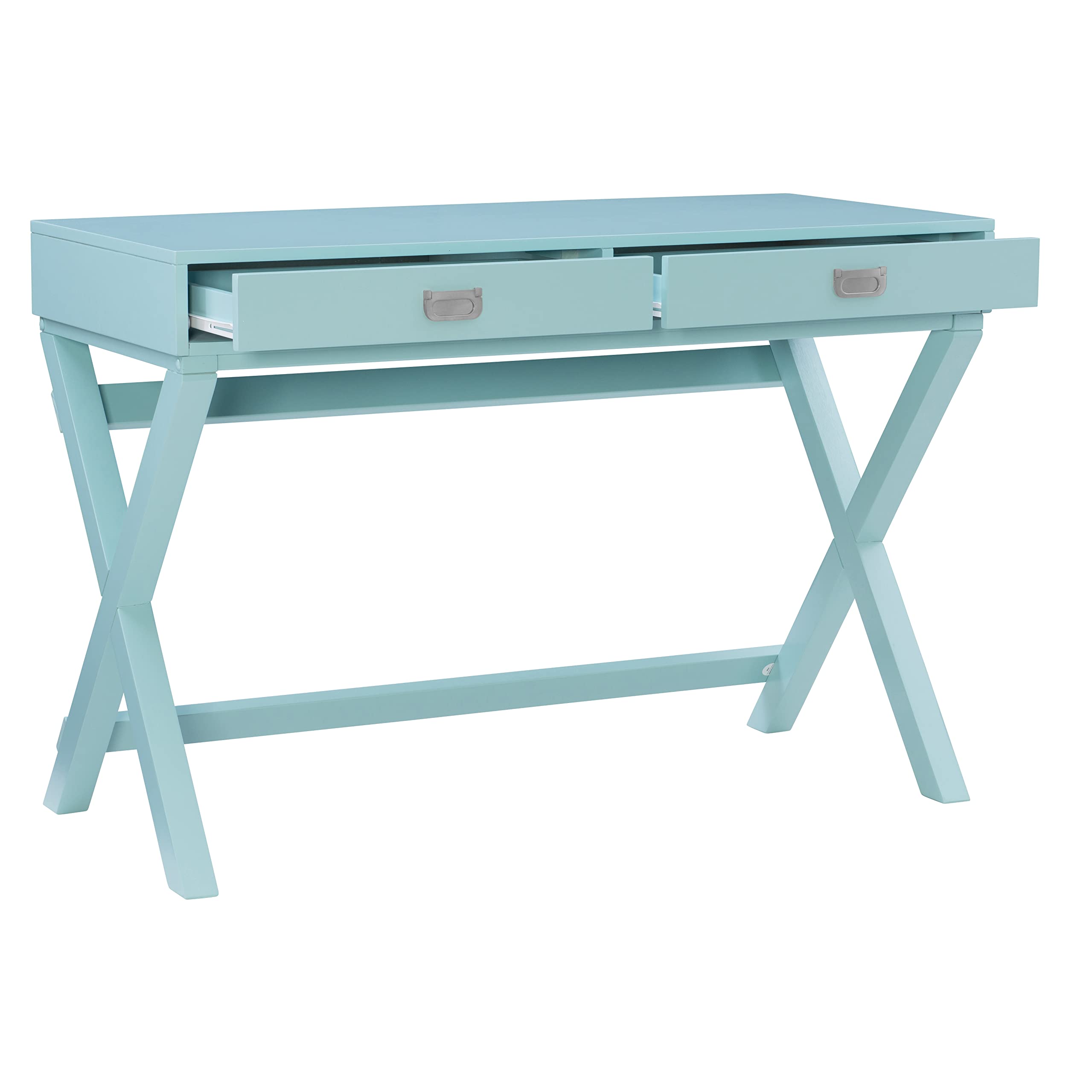 Linon Home Décor Jaycee Blue Writing Desk, 20"D x 44"W x 30"H, Blue