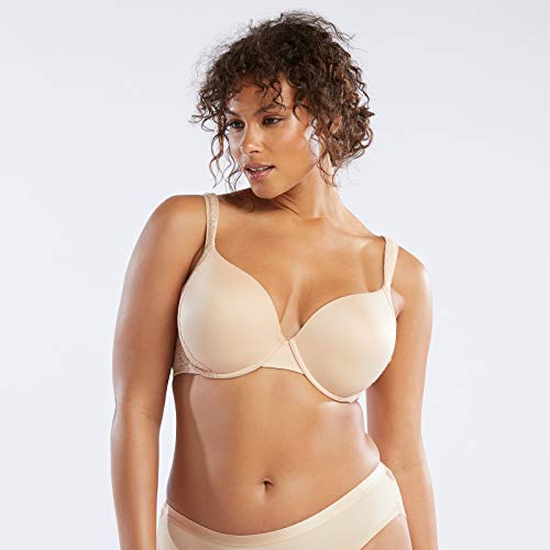 Savage X Fenty, Women's, Curvy T-Shirt Lace Bra, Honey Nude, 42C