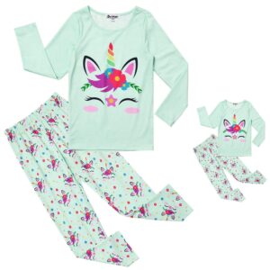 jxstar pajamas for girls 4t 5t fall winter pjs set matching america girls doll clothes