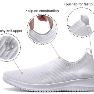 MAIITRIP Slip on Shoes for Women White Nursing Nurse Walking Sneakers Best Fashion Zapatos deportivos para Damas Gym Athletic Shoes Fall Casual,Size 7