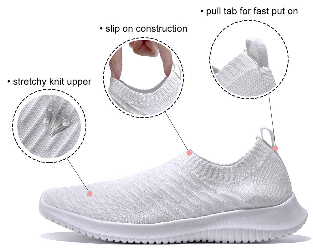 MAIITRIP Slip on Shoes for Women White Nursing Nurse Walking Sneakers Best Fashion Zapatos deportivos para Damas Gym Athletic Shoes Fall Casual,Size 7