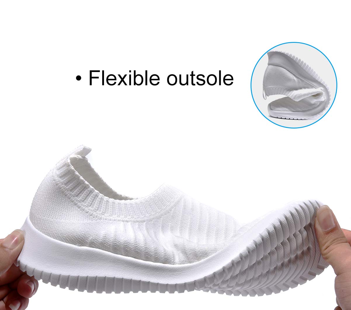 MAIITRIP Slip on Shoes for Women White Nursing Nurse Walking Sneakers Best Fashion Zapatos deportivos para Damas Gym Athletic Shoes Fall Casual,Size 7