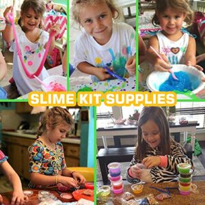 126 Pcs DIY Slime Making Kit for Girls Boys - Birthday Idea for Kids Age 5+. Ultimate Slime Supplies Include 28 Crystal Slime, 2 Glow in The Dark Powder, 48 Bottle Glitter Jar etc.