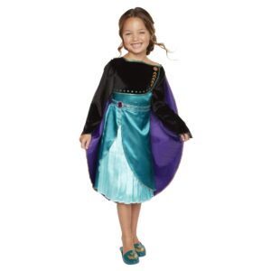 Frozen Disney 2 Queen Anna Dress - Outfit Fits Sizes 4-6X - Costume for Girls Ages 3+