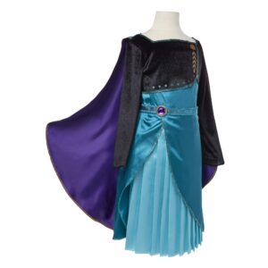 Frozen Disney 2 Queen Anna Dress - Outfit Fits Sizes 4-6X - Costume for Girls Ages 3+