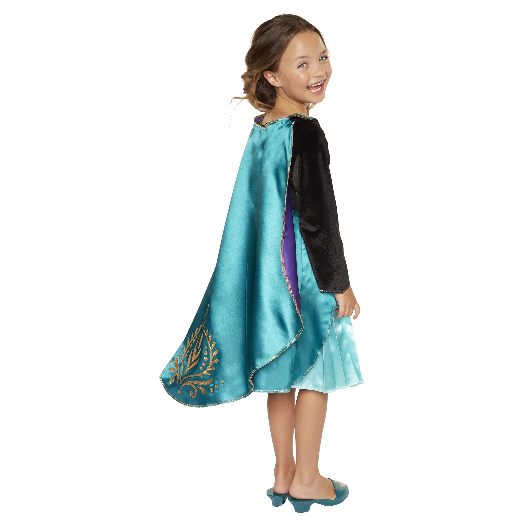 Frozen Disney 2 Queen Anna Dress - Outfit Fits Sizes 4-6X - Costume for Girls Ages 3+