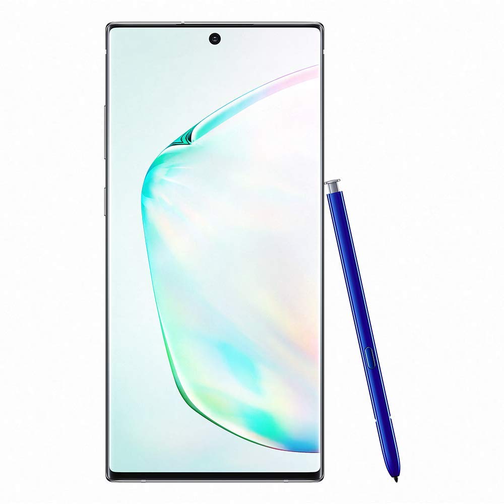 SAMSUNG Galaxy Note 10+ Plus (256GB, 12GB) 6.8" QHD+ AMOLED, Snapdragon 855, 4300mAh Battery, 4G LTE Fully Unlocked (T-Mobile, Verizon, Global) N975U1 US Model (w/Wireless Charger Pad, Aura Glow)