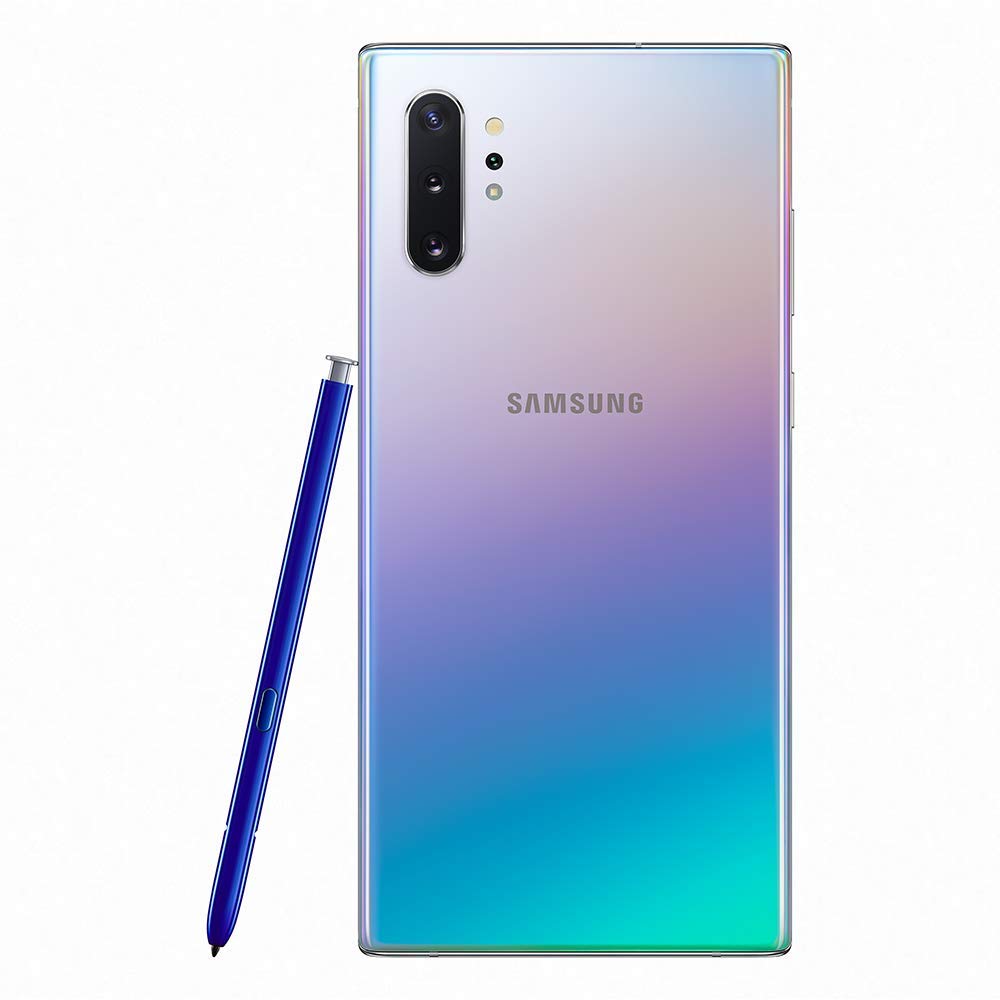 SAMSUNG Galaxy Note 10+ Plus (256GB, 12GB) 6.8" QHD+ AMOLED, Snapdragon 855, 4300mAh Battery, 4G LTE Fully Unlocked (T-Mobile, Verizon, Global) N975U1 US Model (w/Wireless Charger Pad, Aura Glow)