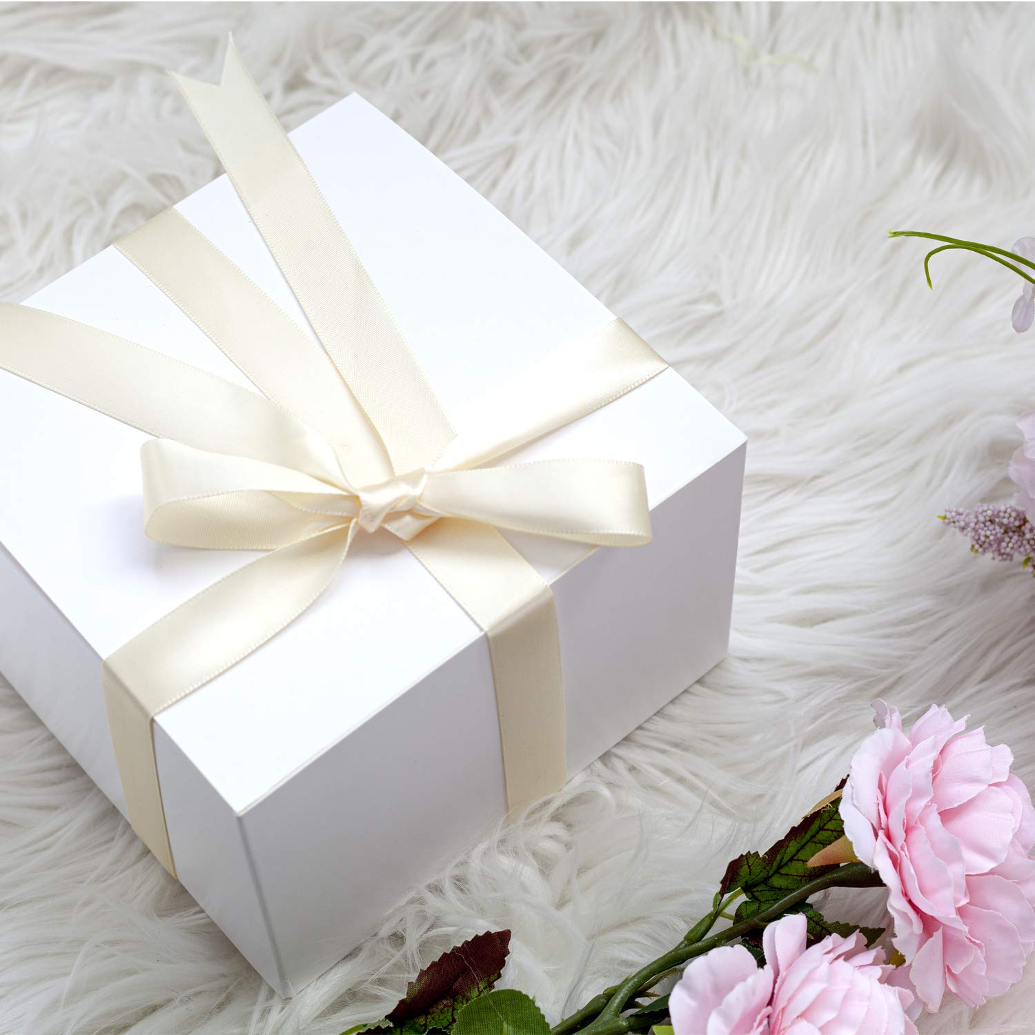 GEFTOL Gift Box 20 Pack 5 x 5 x 3.5 inches Fold Box Paper Gift Box Bridesmaids Proposal Box for Bridal Birthday Party Christmas（White）