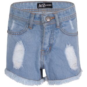 kids girls shorts bermuda skinny ripped jeans hot pants summer denim chino short