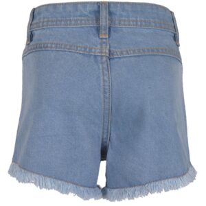 Kids Girls Shorts Bermuda Skinny Ripped Jeans Hot Pants Summer Denim Chino Short