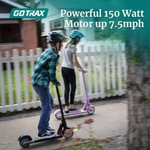 Gotrax GKS Electric Scooter, Kick-Start Boost and Gravity Sensor Kids Electric Scooter, 6" Wheels UL Certificated E Scooter for Kids Age of 6-12 (Green)